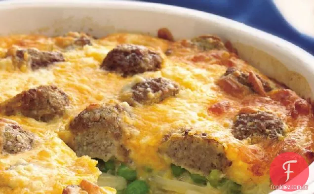 Torta De Almôndega De Queijo Incrivelmente Fácil