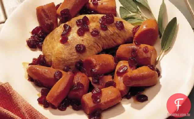 Peru sufocado com Batata Doce De Bordo