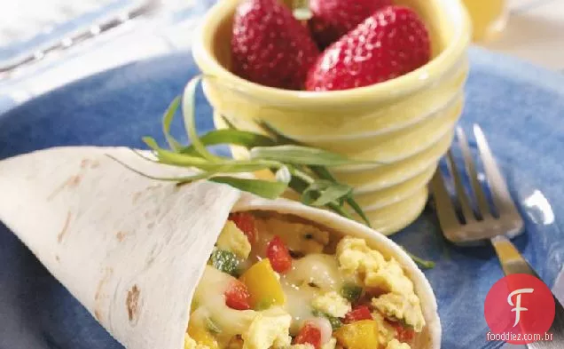 Café Da Manhã De Três Pimentas Burritos