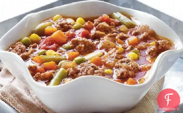 Sopa Fácil De Legumes E Carne