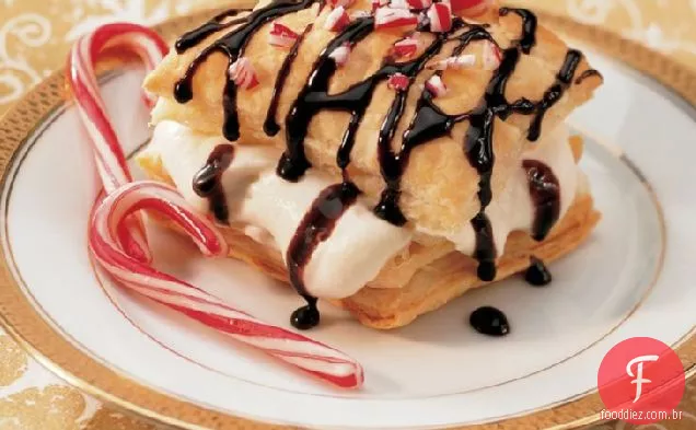 Chocolate Branco Peppermint Napoleons