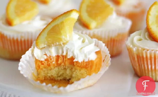 Creme Laranja Sorvete Cupcakes