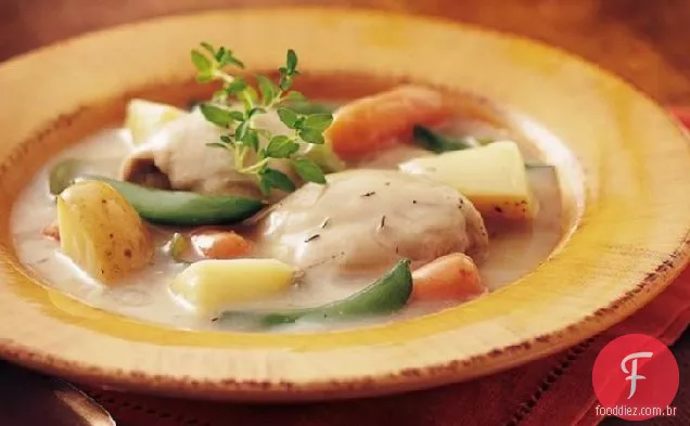 Ensopado De Frango Herbed Cremoso Fogão Lento