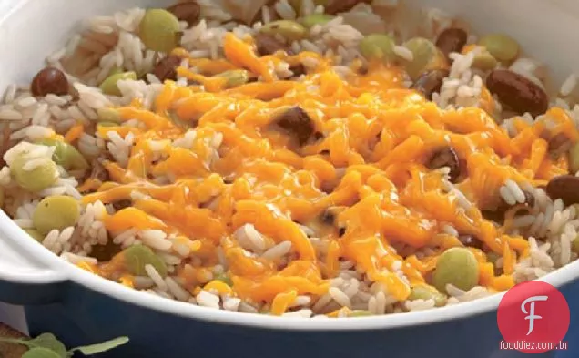 Arroz e feijão assar