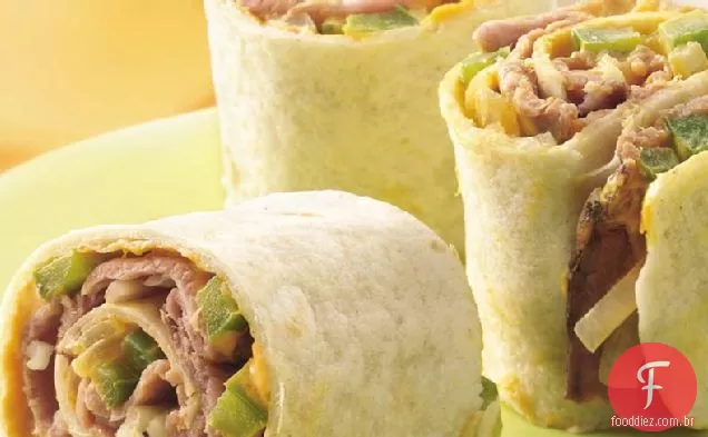 Carne bovina e Suíça Roll-Ups