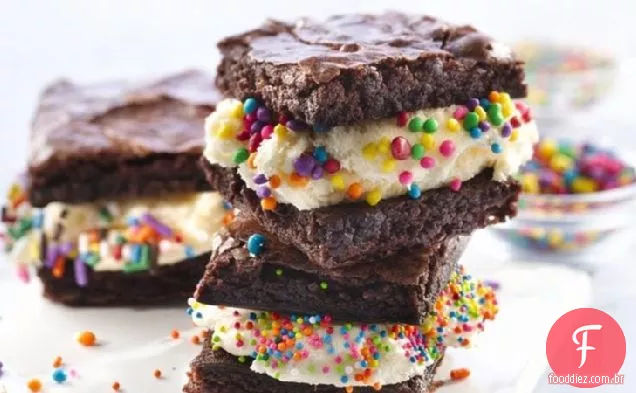 Brownie Sorvete Sanduíches