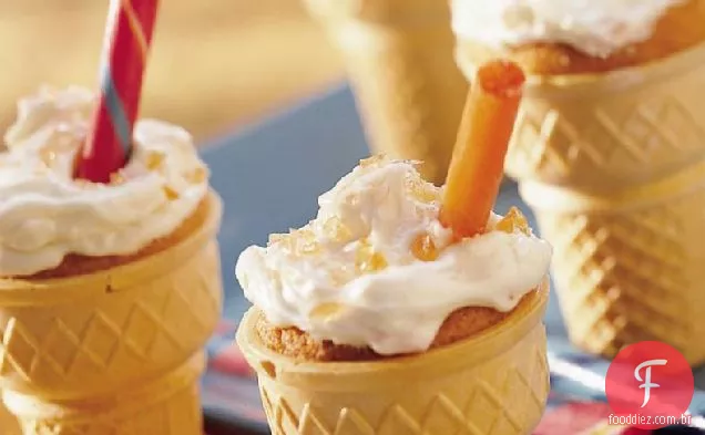 Cones De Bolo De Refrigerante Laranja