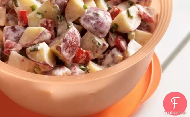 Salada De Batata Com Pimenta Vermelha Assada