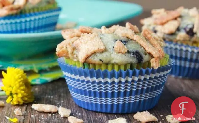 Abobrinha-Muffins de mirtilo com torrada de canela Crunch ® Streusel