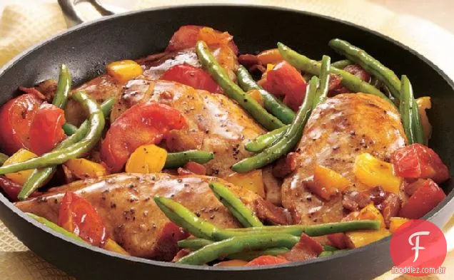 Fácil Frango e legumes do Jardim