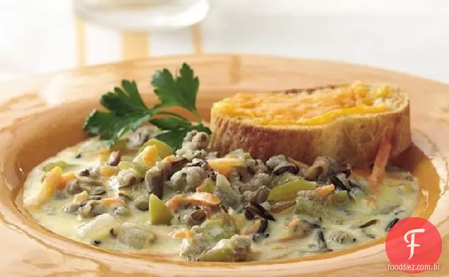 Sopa De Arroz Selvagem Cremosa