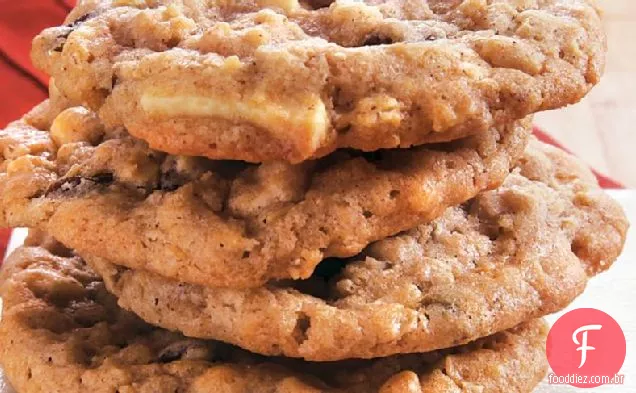 Biscoitos De Aveia Com Passas De Chocolate Branco