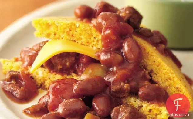 Cornbread Chili Stacks