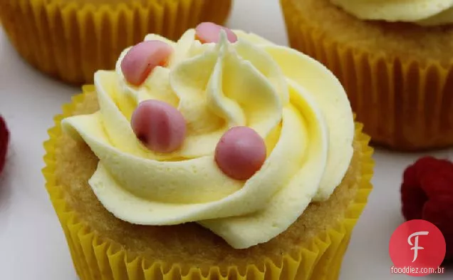 Limão Framboesa Iogurte Cupcakes