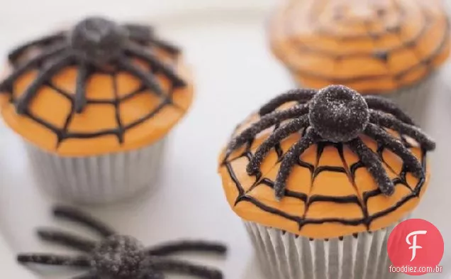Scary Spiderweb Cupcakes