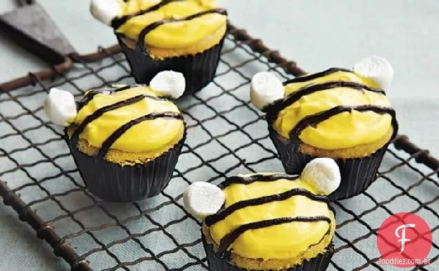 Mini Cupcakes De Abelha Laranja