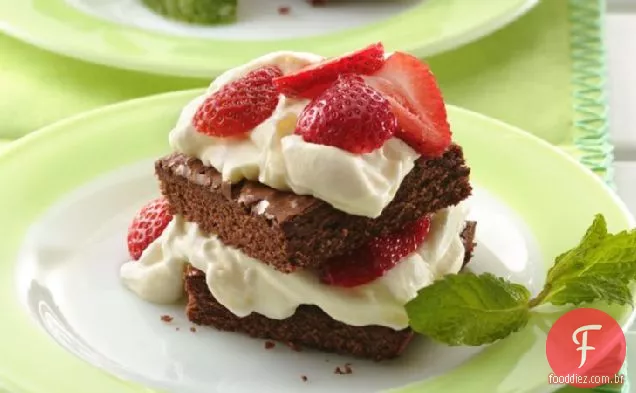 Brownie e morango Shortcakes