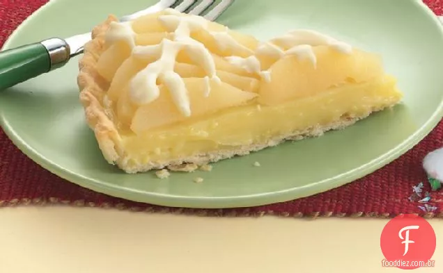 Torta de creme de Pêra e gengibre