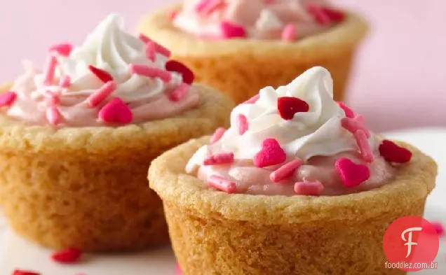 Tartes De Biscoito De Queijo Creme De Morango