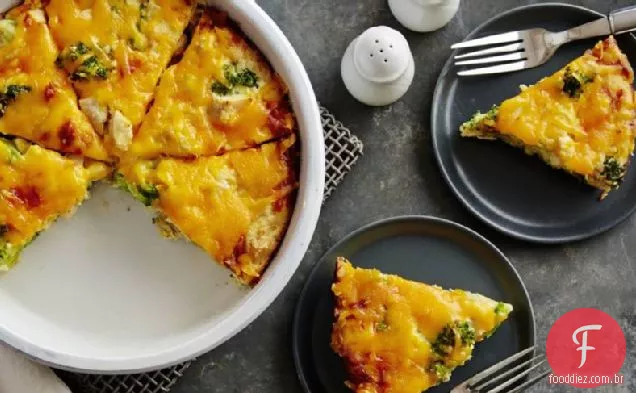 Torta de frango e brócolis incrivelmente fácil