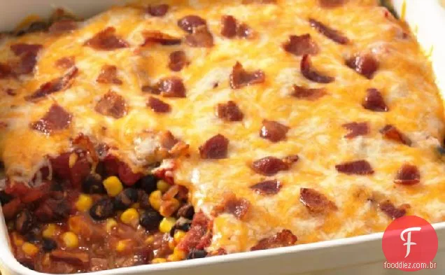 Feijão e Bacon Fiesta Dip