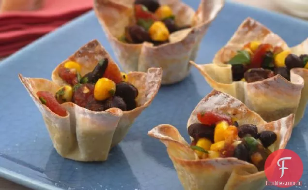 Feijão Preto—CORN Wonton Cups