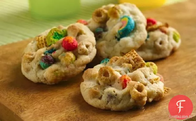 Fundo da caixa de cereais biscoitos