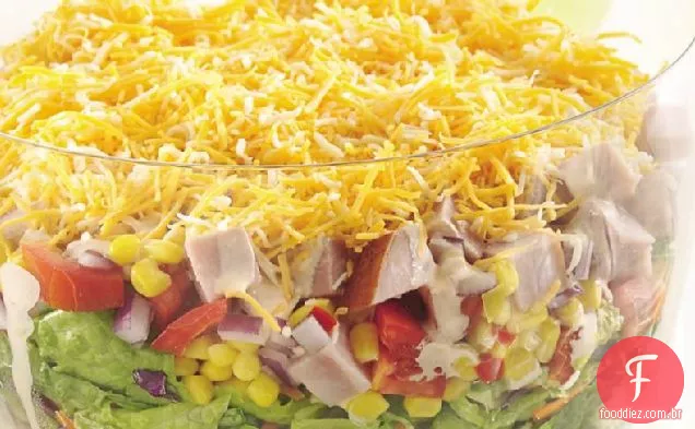 Salada De Presunto Em Camadas