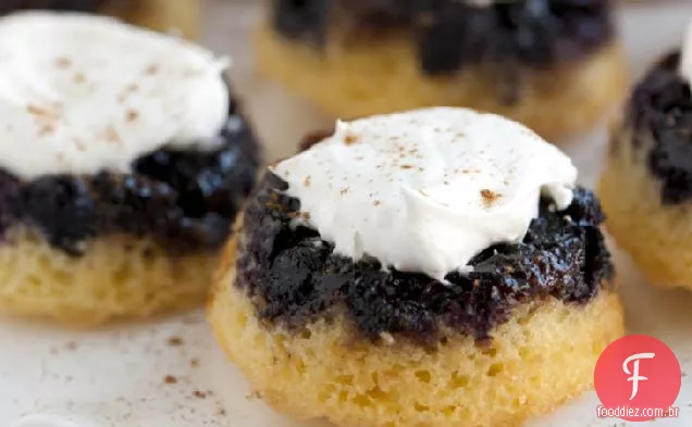 Blueberry-Grapefruit De Cabeça Para Baixo Bolos