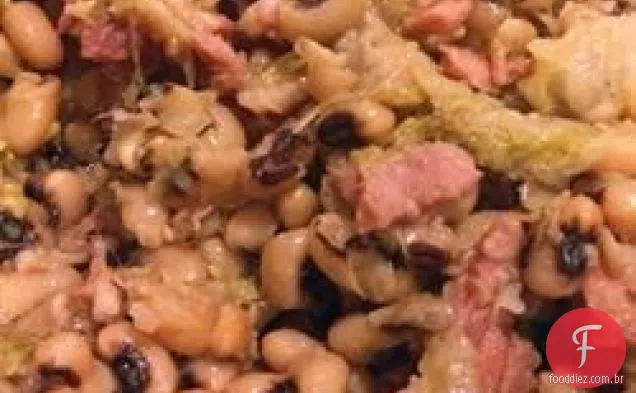 Guisado de ervilha de Olhos Pretos do ano novo da sorte
