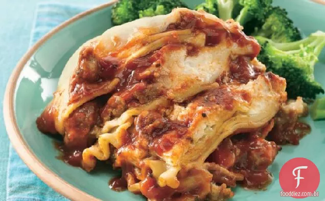 Lasanha De Salsicha Italiana De Fogão Lento