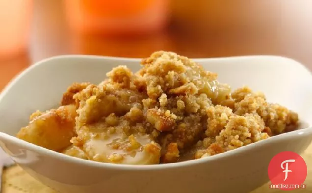 Baunilha-Gengibre-Pêra Crumble