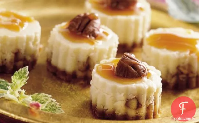 Caramel Pecan Cheesecake Bites