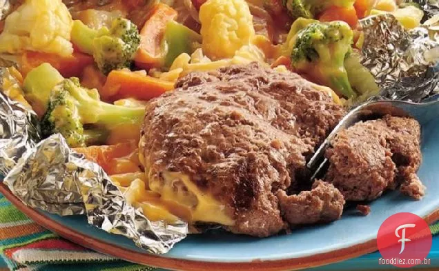 Pacotes Vegetarianos De Hambúrguer Grelhado