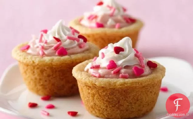 Tartes De Biscoito De Queijo Creme De Morango
