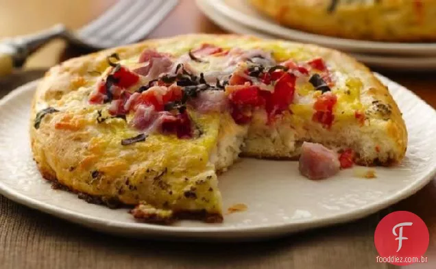 Presunto E Ovos Fritatta Biscoitos