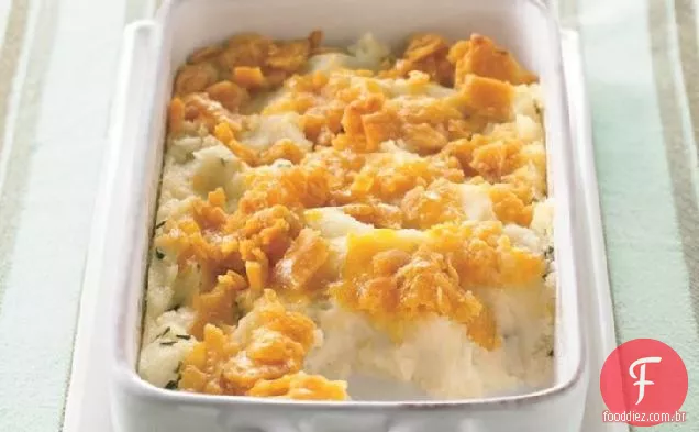 Caçarola De Purê De Batata Com Topo De Queijo
