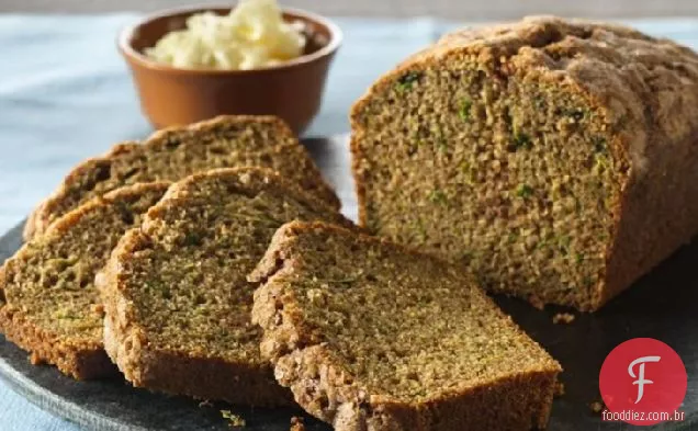 Pão De Abobrinha De Trigo Integral Com Cobertura De Canela