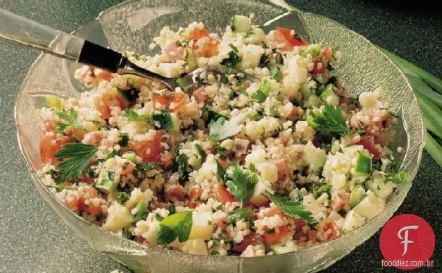 Queijo e presunto Tabbouleh salada