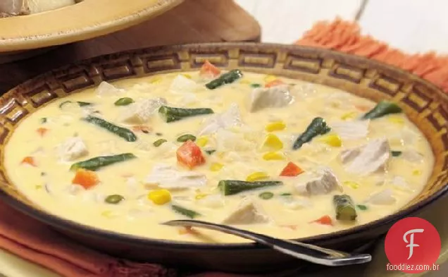 Frango Com Queijo-Sopa De Legumes