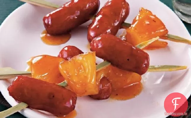 Salsichas De Cocktail Vitrificadas Abacaxi Do Lento-Fogão