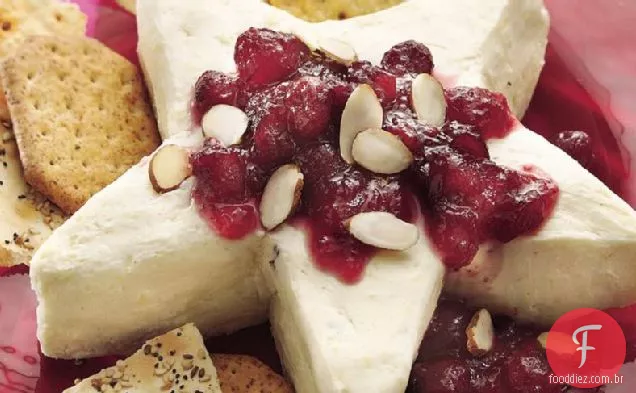 Propagação De Três Queijos Com Cobertura De Cranberry