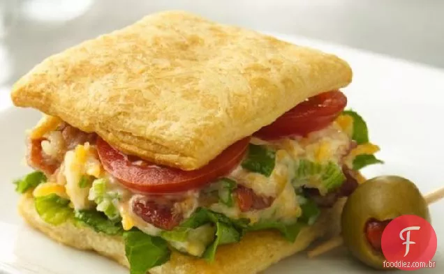 Cheesy BLT mini sanduíches
