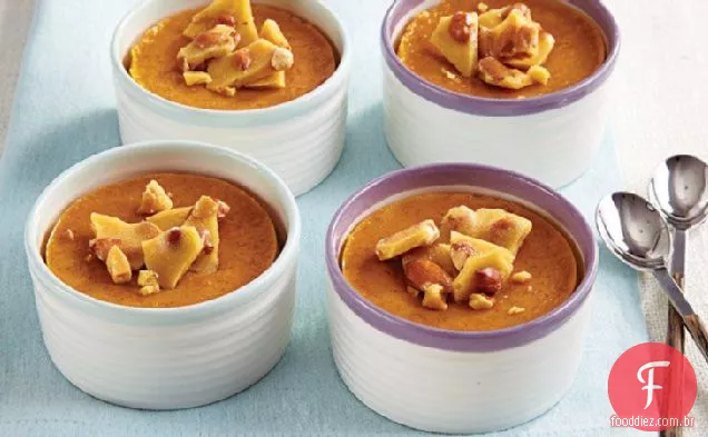 Creme de abóbora com cobertura frágil