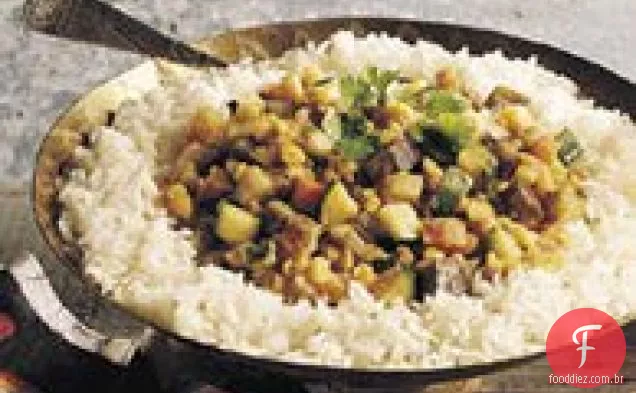 Ervilhas picantes com legumes