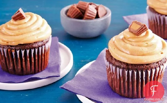 Chocolate Manteiga De Amendoim Cupcakes