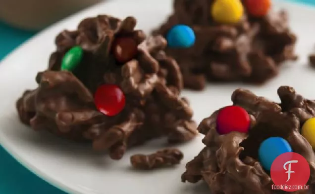 Gotas De Cereais De Chocolate Sem Assar