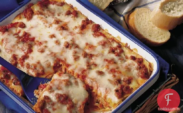 Lasanha de salsicha italiana (mais leve )