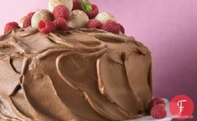 Mousse De Chocolate-Bolo De Framboesa