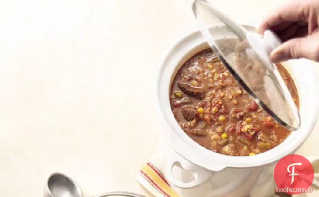 Slow-Cooker Vegetal-Carne-Sopa De Cevada
